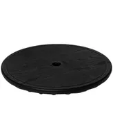 Outsunny 20" Umbrella Table Tray, Easy to Install Table-Top, Round Portable for Swimming Pool, Beach, Patio, Deck, Garden, Black