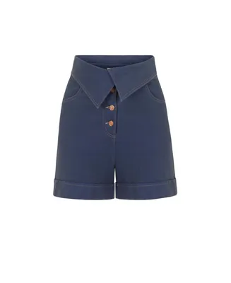 Women's Belted Mini Denim Shorts