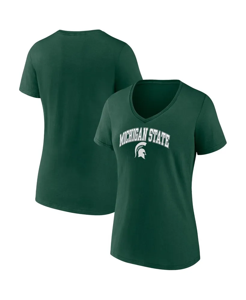 Women's Fanatics Michigan State Spartans Evergreen Campus V-Neck T-shirt