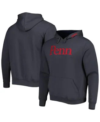 Men's Colosseum Charcoal Pennsylvania Quakers Team Arch and Logo Pullover Hoodie