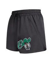 Women's Pro Standard Black Boston Celtics Script Woven Shorts