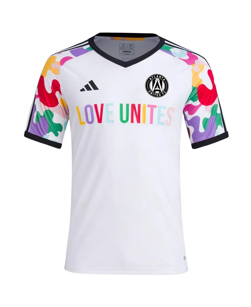 Men's adidas White Atlanta United Fc 2023 Pride Pre-Match Top