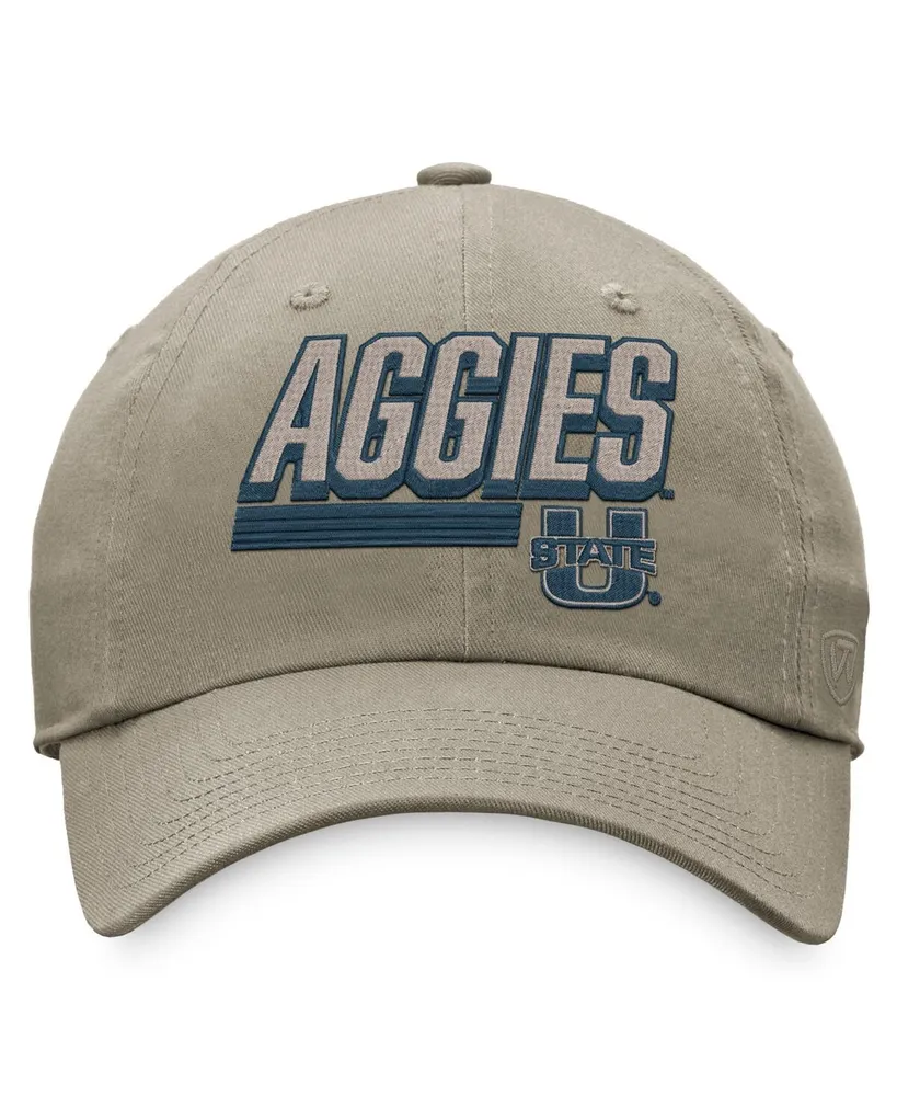 Men's Top of the World Khaki Utah State Aggies Slice Adjustable Hat