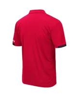 Men's Colosseum Red Nebraska Huskers Big and Tall Santry Polo Shirt