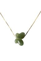 seree Butterfly - Green jade pendant necklace