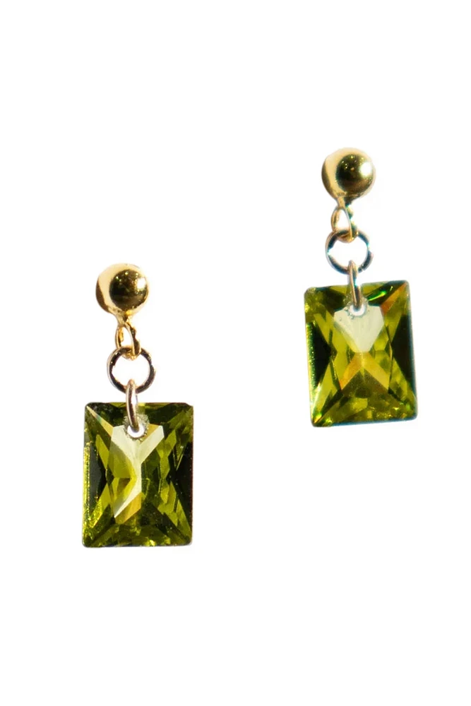 seree Denise — Green zircon earrings