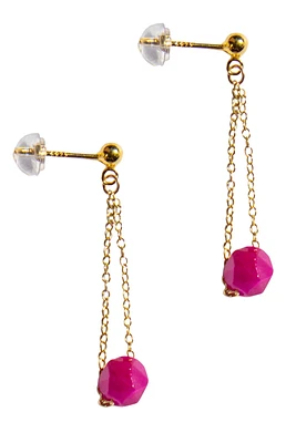 seree Evelynn — Pink quartzite drop earrings