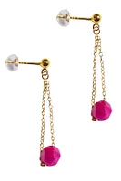 seree Evelynn — Pink quartzite drop earrings