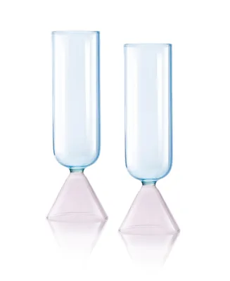 Qualia Glass Venice Flute Glasses, Set of 2