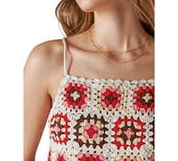 Lucky Brand Women's Crochet-Bodice Romper