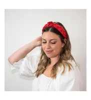 Women's Stone Quartz Traditional Knot Headband - Red