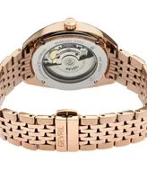 Gevril Men's Five Points Swiss Automatic Rose Gold-Tone Stainless Steel Watch 40mm