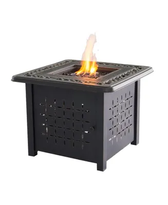 Simplie Fun Aluminum Square Fire Pit Table