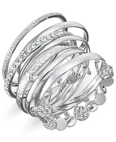 I.n.c. International Concepts 7-Pc. Set Crystal Bangle Bracelets, Created for Macy's