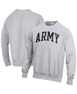 Men's Champion Heathered Gray Army Black Knights Arch Reverse Weave Pullover Sweatshirt