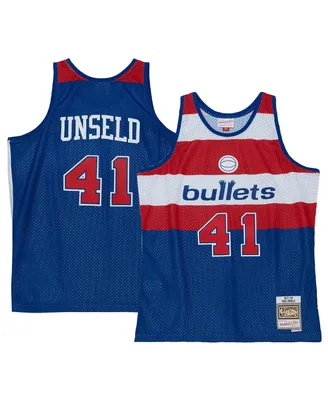 Men's Mitchell & Ness Wes Unseld Blue Washington Bullets Hardwood Classics Swingman Jersey