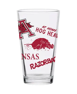 Arkansas Razorbacks 16 Oz Medley Vintage-Inspired Pint Glass