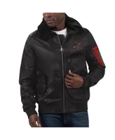 Men's Starter x Ty Mopkins Black Dallas Cowboys Black History Month Satin Full-Zip Jacket