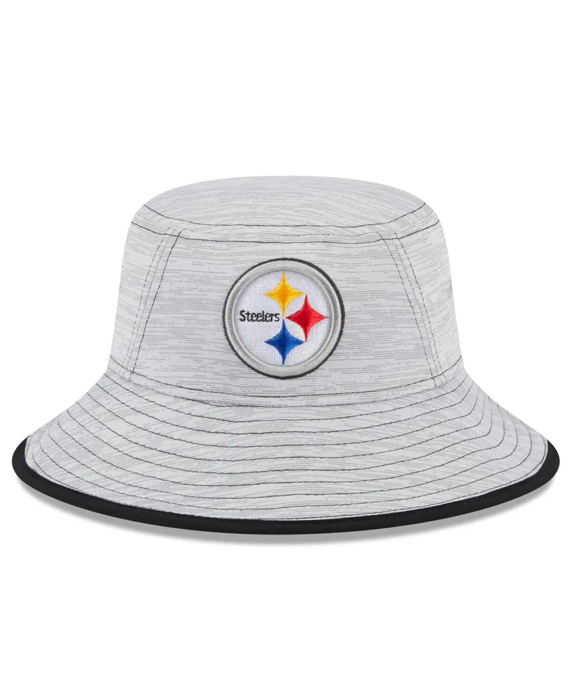 Men's New Era Gray Pittsburgh Steelers Game Bucket Hat