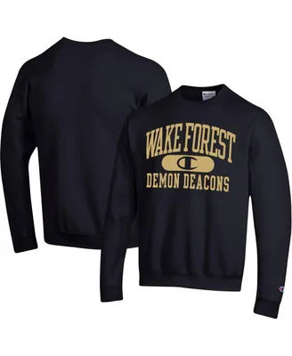 Men's Champion Black Wake Forest Demon Deacons Arch Pill Sweatshirt