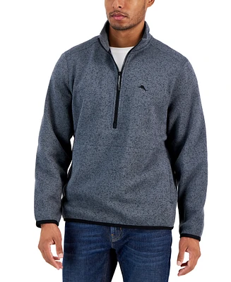 Tommy Bahama Men's Shoal Bay Quarter-Zip Mock-Neck Fleece Sweater