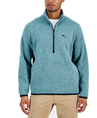 Tommy Bahama Men's Shoal Bay Quarter-Zip Mock-Neck Fleece Sweater