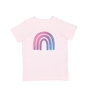 Little and Big Girls Rainbow Doodle T-Shirt