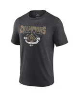 Men's Fanatics Heather Charcoal Vegas Golden Knights 2023 Western Conference Champions Icing Tri-Blend T-shirt