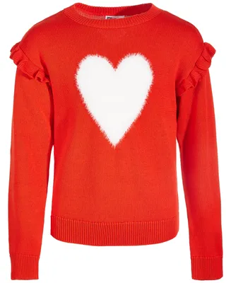 Epic Threads Big Girls Heart Pullover Sweater, Created for Macy's
