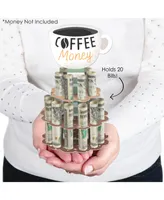 Big Dot of Happiness But First, Coffee - Diy Cafe Themed Party Money Holder Gift - Cash Cake