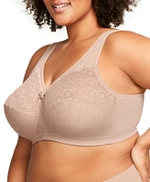 Women's Full Figure Plus Magic Lift Moisture Control Wirefree Bra 1064