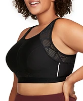 Full Figure Plus No-Sweat Mesh Sports Wirefree Bra 1068