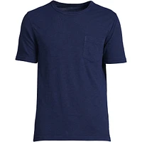 Lands' End Men's Short Sleeve Garment Dye Slub Pocket Tee