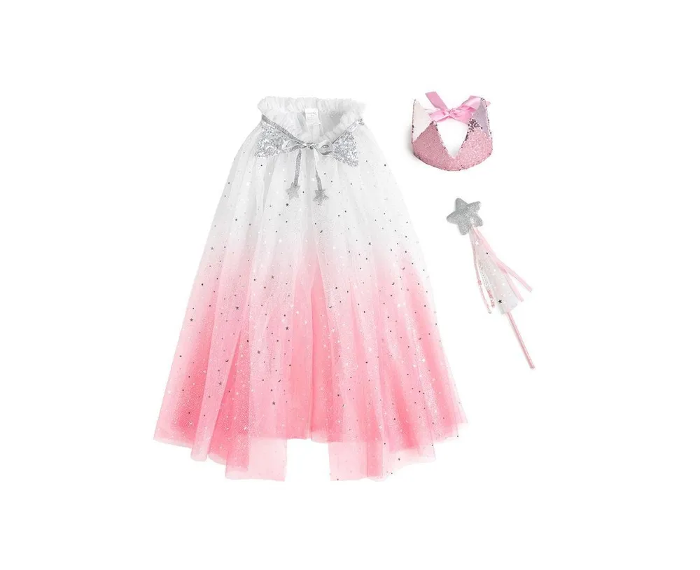 Child Girl's Pink Princess Cape Kit Set