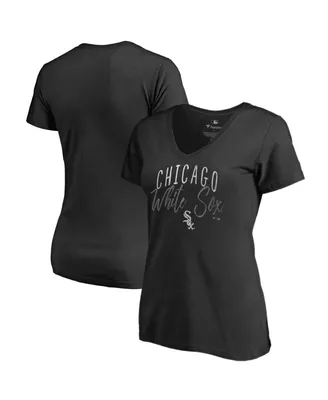 Women's Fanatics Black Chicago White Sox Graceful V-Neck T-shirt