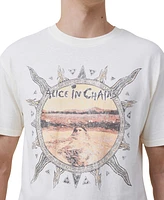 Cotton On Men's Loose Fit Music T-shirt - Licensed Man Bisque, Alice In Chains