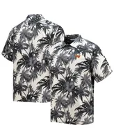 Men's Tommy Bahama Black Washington Commanders Sport Harbor Island Hibiscus Camp Button-Up Shirt