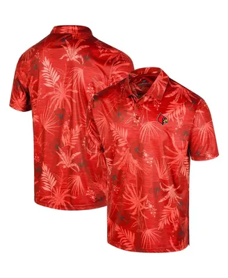 Men's Colosseum Red Louisville Cardinals Palms Team Polo Shirt