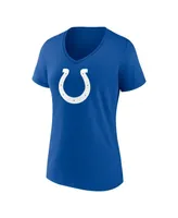 Women's Fanatics Anthony Richardson Royal Indianapolis Colts Icon Name and Number V-Neck T-shirt