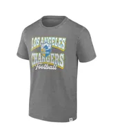 Men's Fanatics Heather Charcoal Los Angeles Chargers Force Out T-shirt