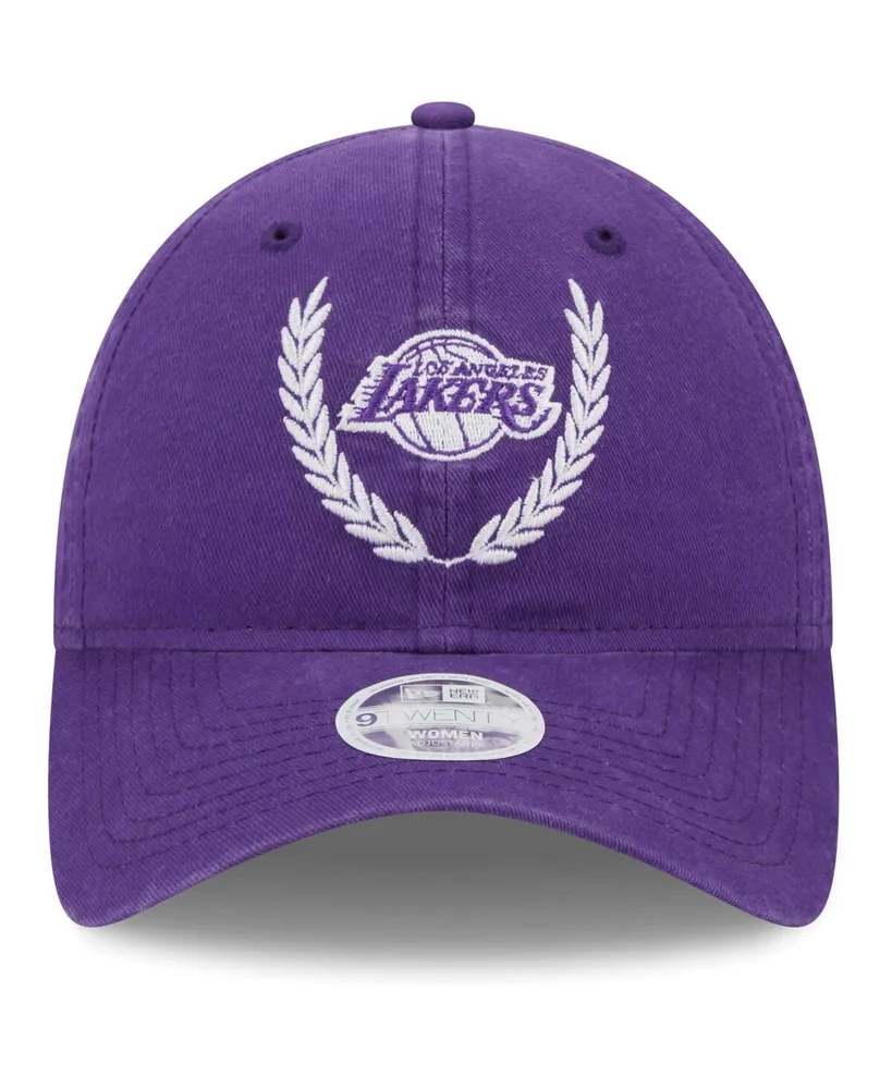 Women's New Era Purple Los Angeles Lakers Leaves 9TWENTY Adjustable Hat