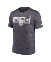 Men's Nike Anthracite Pittsburgh Steelers Yardline Velocity Performance T-shirt