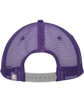 Men's Colosseum Gray, Purple Lsu Tigers Love Fern Trucker Snapback Hat