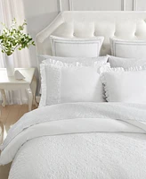 Laura Ashley Eyelet Ruffle Microfiber Piece Comforter Set