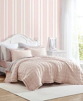 Laura Ashley Hailee Microfiber 3 Piece Quilt Set, Full/Queen