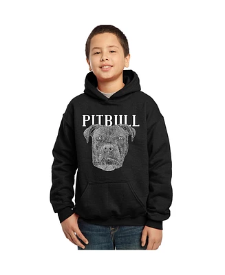 La Pop Art Boys Word Hooded Sweatshirt - Pitbull Face