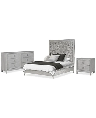 Boho Chic Full 3Pc. Bedroom Set (Bed, Dresser & Nightstand)