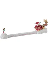 Precious Moments Here Comes Santa Claus Resin, Wood Countdown Calendar