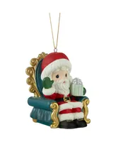 Precious Moments Santa's Here Bringing Cheer Annual Santa Bisque Porcelain Ornament