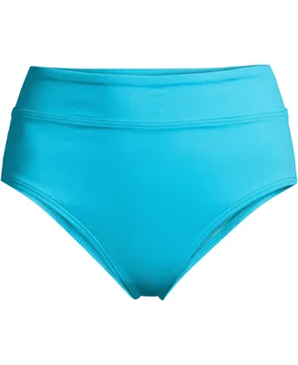 Lands' End Plus High Waisted Bikini Swim Bottoms